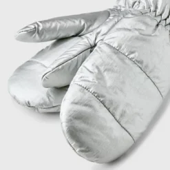 Girls' Puffer Ski Mittens - All In Motion™ Silver