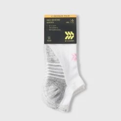 Women's 6+1 Bonus Pack Cushioned Performance Striped No Show Athletic Socks - All In Motion™ 4-10