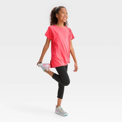 Girls' Short Sleeve Gym T-Shirt - All In Motion™ 4 Girls' Short Sleeve Gym T-Shirt - All In Motion™ - Image 2