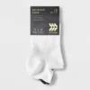 Women's 3pk Mesh Striped No Show Tab Socks - All In Motion™ White/Light Gray/Dark Gray 4-10: Arch Support, Cushioned -All In Motion GUEST bc5666f0 6a78 48c6 80b9 a9128fc9bc64