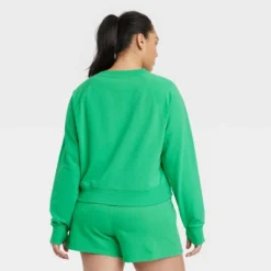 Women's French Terry Crewneck Sweatshirt - All In Motion™ -All In Motion GUEST c4a330a6 8864 423c 941a 4a9f91eaae5f
