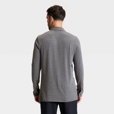 Men's Long Sleeve Knit Commuter Polo Shirt - All In Motion™ 3 Men's Long Sleeve Knit Commuter Polo Shirt - All In Motion™