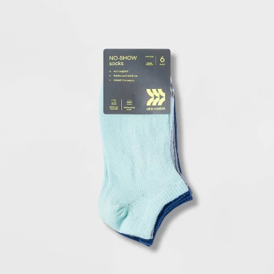 Women's Lightweight Mesh Striped L-Band 6pk No Show Athletic Socks - All In Motion™ 4-10 3 Women's Lightweight Mesh Striped L-Band 6pk No Show Athletic Socks - All In Motion™ 4-10