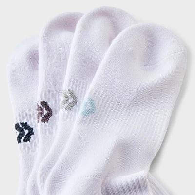 Women's Athletic Mix 4pk Midi Crew Socks - All In Motion™ White/Navy/Gray 4 Women's Athletic Mix 4pk Midi Crew Socks - All In Motion™ White/Navy/Gray - Image 2