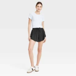 Women's Woven High-Rise Flutter Shorts 3" - All In Motion™ -All In Motion GUEST cb526d39 9d69 46d3 8abe 843db61ad972