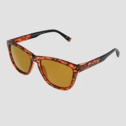 Women's Tortoise Print Surf Shade Sunglasses With Mirrored Polarized Lenses - All In Motion™ Brown