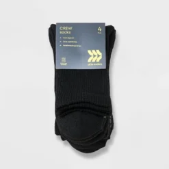 Women's Cushioned Active 4pk Athletic Mid Crew Socks - All In Motion™ 4-10