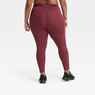 Women's Plus Size Sculpt Ultra High-Rise 7/8 Run Leggings - All In Motion™ Garnet Red 4X 3 Women's Plus Size Sculpt Ultra High-Rise 7/8 Run Leggings - All In Motion™ Garnet Red 4X