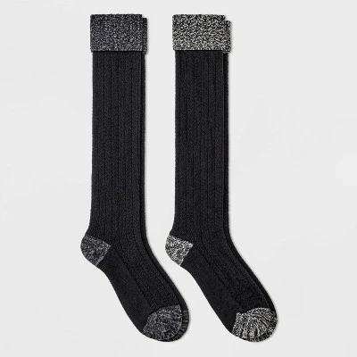 Women's 2pk Lightweight Super Soft Cable Ribbed Cuffed Knee High Socks - All In Motion™ 4-10 6 Women's 2pk Lightweight Super Soft Cable Ribbed Cuffed Knee High Socks - All In Motion™ 4-10 - Image 4