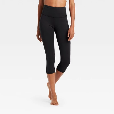 Women's Contour Power Waist High-Rise Capri Leggings With Pocket 20" - All In Motion™ Black 8 Women's Contour Power Waist High-Rise Capri Leggings With Pocket 20" - All In Motion™ Black - Image 6
