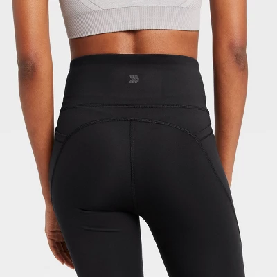 Women's Contour Power Waist High-Rise Capri Leggings With Pocket 20" - All In Motion™ Black 7 Women's Contour Power Waist High-Rise Capri Leggings With Pocket 20" - All In Motion™ Black - Image 5