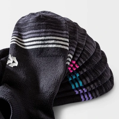 Women's Active Mesh Striped Lightweight 4pk No Show Athletic Socks - All In Motion™ - Black 4-10 4 Women's Active Mesh Striped Lightweight 4pk No Show Athletic Socks - All In Motion™ - Black 4-10 - Image 2