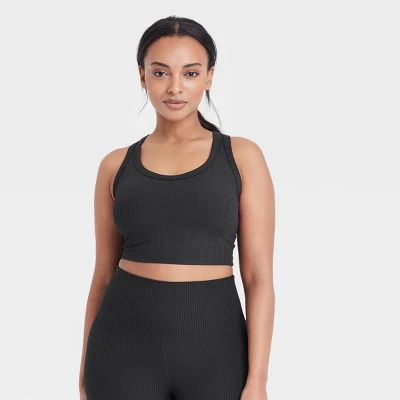 Women's Light Support Rib Racerback Longline Sports Bra - All In Motion™ 4 Women's Light Support Rib Racerback Longline Sports Bra - All In Motion™ - Image 2