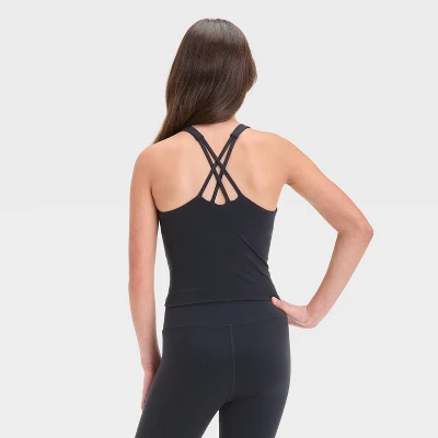 Girls' Strappy Crop Tank Top - All In Motion™ 3 Girls' Strappy Crop Tank Top - All In Motion™