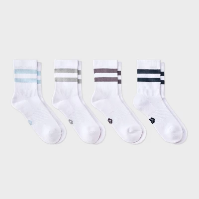 Women's Athletic Mix 4pk Midi Crew Socks - All In Motion™ White/Navy/Gray 5 Women's Athletic Mix 4pk Midi Crew Socks - All In Motion™ White/Navy/Gray - Image 3