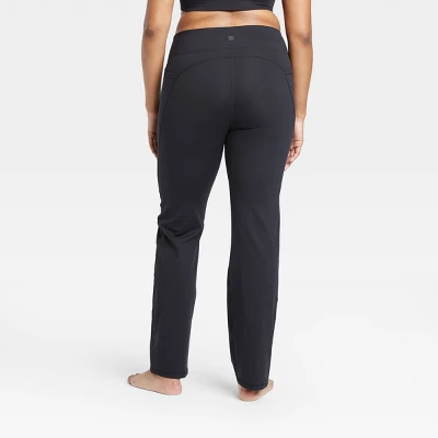 Women's Contour Power Waist Mid-Rise Straight Leg Pants - All In Motion™ 3 Women's Contour Power Waist Mid-Rise Straight Leg Pants - All In Motion™
