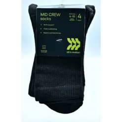 Women's Cushioned Active 4pk Athletic Mid Crew Socks - All In Motion™ 4-10 -All In Motion GUEST eae14c55 1da5 41a8 bd28 17dbdb55bcee