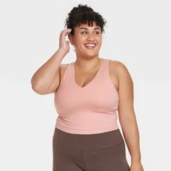 Women's Light Support V-Neck Cropped Sports Bra - All In Motion™ -All In Motion GUEST ef02088f a27d 42fe a900 7d1682dce6b2