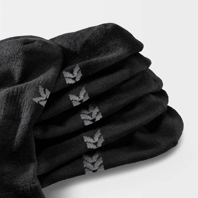 Women's Extended Size Cushioned 6pk Crew Athletic Socks - All In Motion™ - Black 4 Women's Extended Size Cushioned 6pk Crew Athletic Socks - All In Motion™ - Black - Image 2