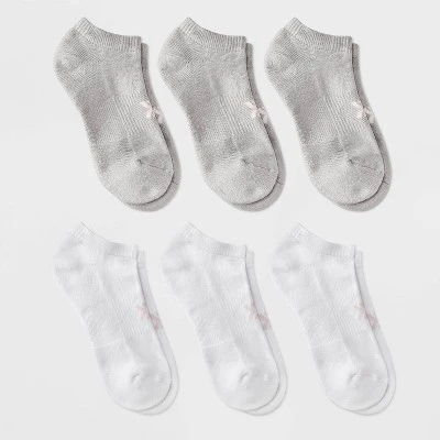Women's Foundation Cushioned 6pk Low Cut Socks - All In Motion™ White/Light Gray 4-10: Arch Support, Zone Cushioning 5 Women's Foundation Cushioned 6pk Low Cut Socks - All In Motion™ White/Light Gray 4-10: Arch Support, Zone Cushioning - Image 3