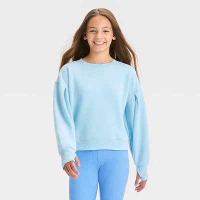 Girls' Fleece Pullover Sweatshirt - All In Motion™ 6 Girls' Fleece Pullover Sweatshirt - All In Motion™ - Image 4