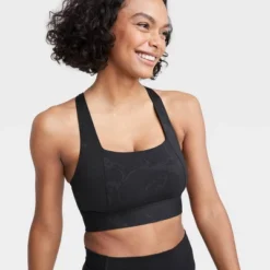 Women's Medium Support Square Neck Crossback Sports Bra - All In Motion™ -All In Motion GUEST f7dc61a7 5e26 4d0a a79a 8d14c787384e